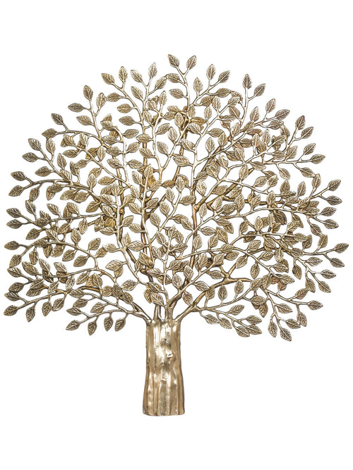 Tree Brass Wall Hanging Statue for Home Decor