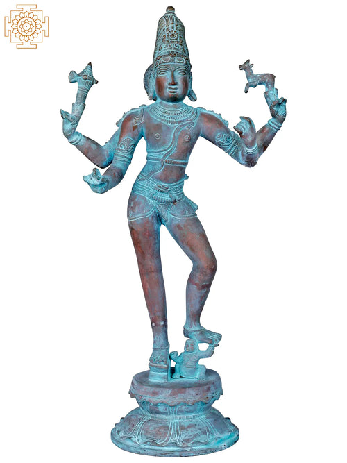 Lord Shiva as Pashupatinath Brass Statue