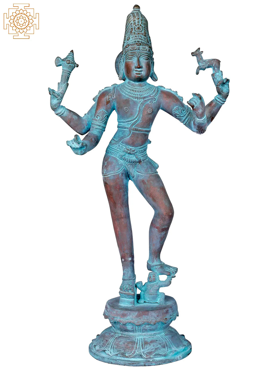 Lord Shiva as Pashupatinath Brass Statue