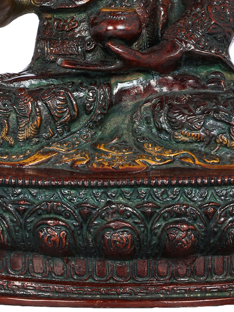 11" Tibetan Buddhist Deity Preaching Buddha In Brass | Handmade | Made In India