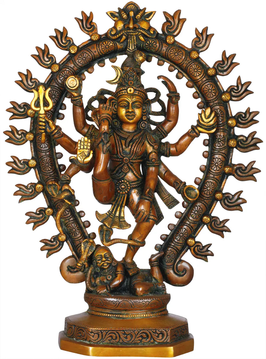 16" Urdhava Tandava Shiva Handcrafted Brass Statue
