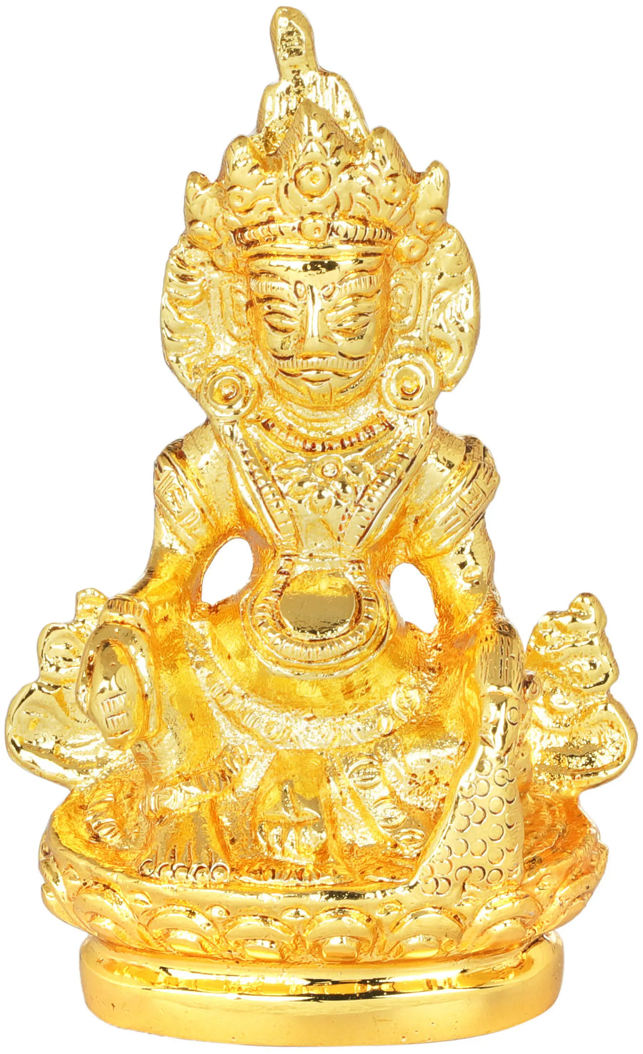 Small Kubera Brass Idol for Prosperity and Wealth