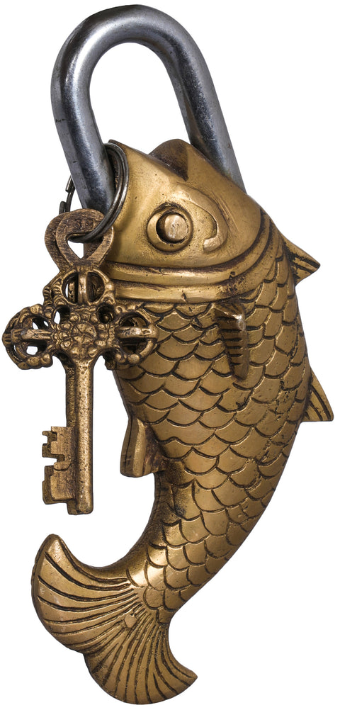 Fish Shaped Brass Lock