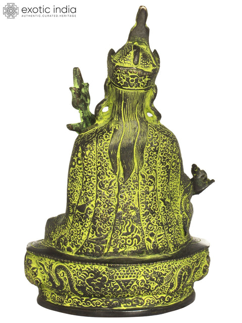 8" Tibetan Buddhist Guru Rin Poche (Padmasambhava) In Brass | Handmade | Made In India