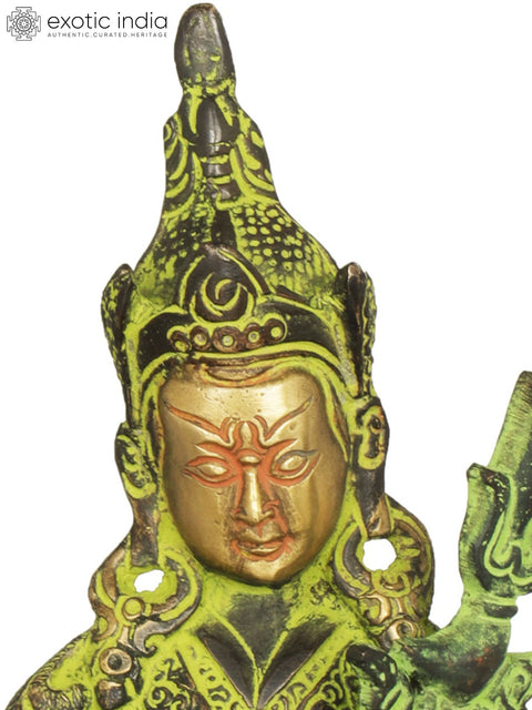8" Tibetan Buddhist Guru Rin Poche (Padmasambhava) In Brass | Handmade | Made In India