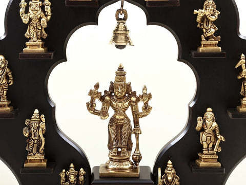 14" Dashavatara Set Brass Statue - The Ten Incarnations of Lord Vishnu