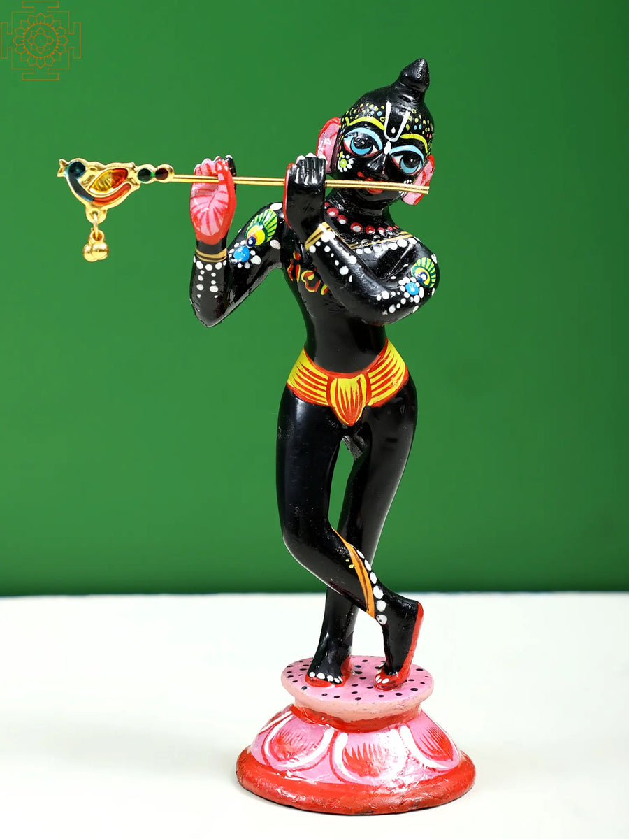 Shyam Sundar Black Krishna Brass Idol for Pooja