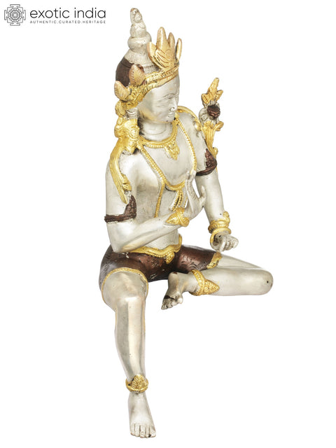 12" Bodhisattva Padmapani Avalokiteshvara Brass Idol