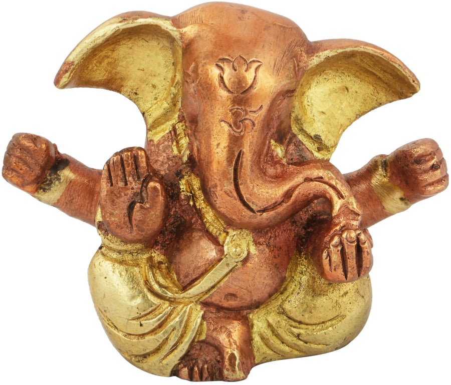 2" Small Brass Baby Ganesha Idol Handmade