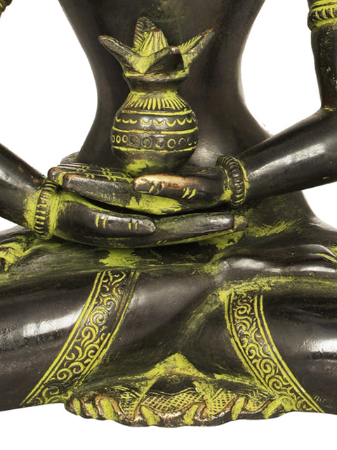 13" Tibetan Buddhist Deity Amitabha Buddha In Brass | Handmade | Made In India