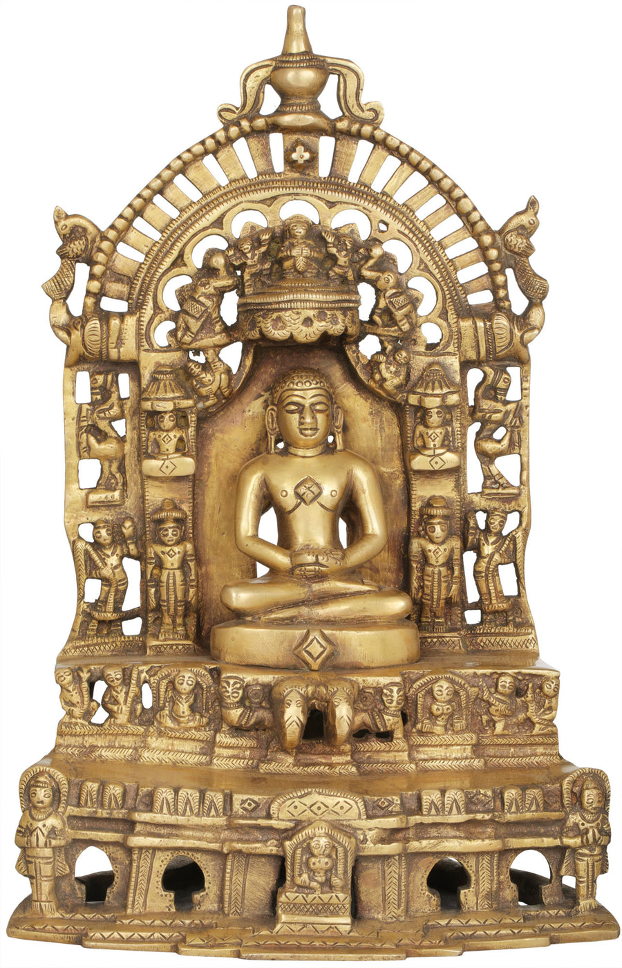 12" Handmade Jain Tirthankara Brass Statue