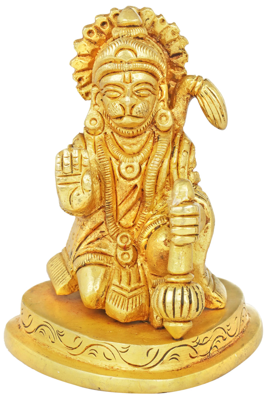 2" Handmade Lord Hanuman Brass Statue