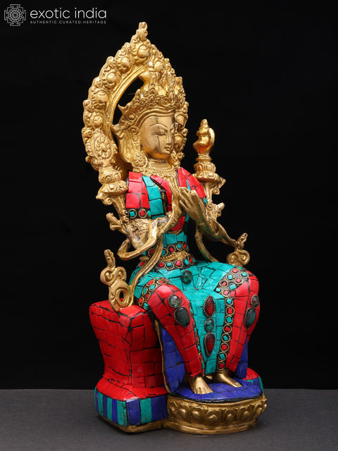 11" Future Buddha Maitreya Brass Statue | Handmade Buddhist Idols | Made in India