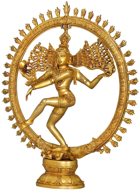 20" Lord Shiva as Nataraja - King of Dancers in Brass | Handmade | Made in India