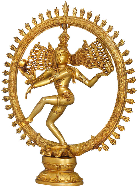 20" Lord Shiva as Nataraja - King of Dancers In Brass | Handmade | Made In India