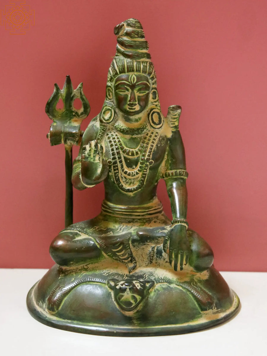 5" Lord Shiva Brass Handmade Sculpture for Pooja