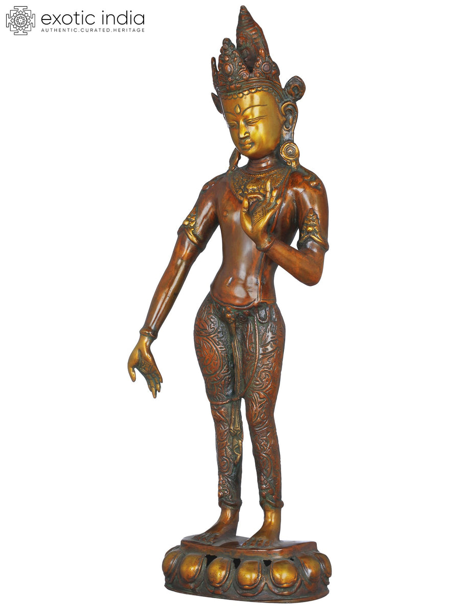 20" Avalokiteshvara Tibetan Buddhist Brass Statue Handmade