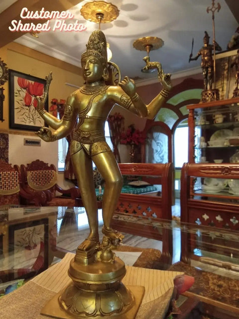 19" Lord Shiva as Pashupatinath (The Lord Of The Animals) In Brass | Handmade | Made In India