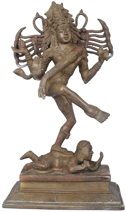 14" Dancing Shiva Handmade Brass Idol