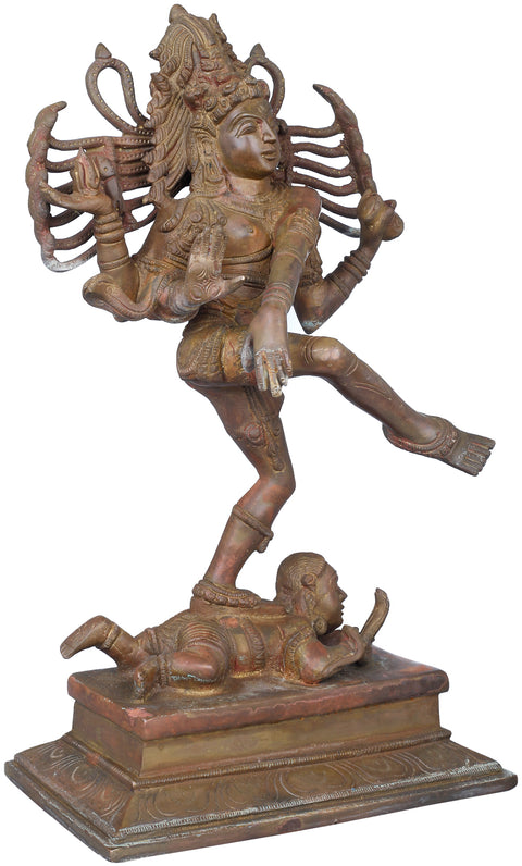 14" Dancing Shiva In Brass | Handmade | Made In India