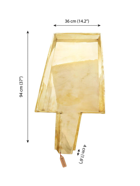 37" Large Abhisheka Patra In Brass | Handmade | Made In India