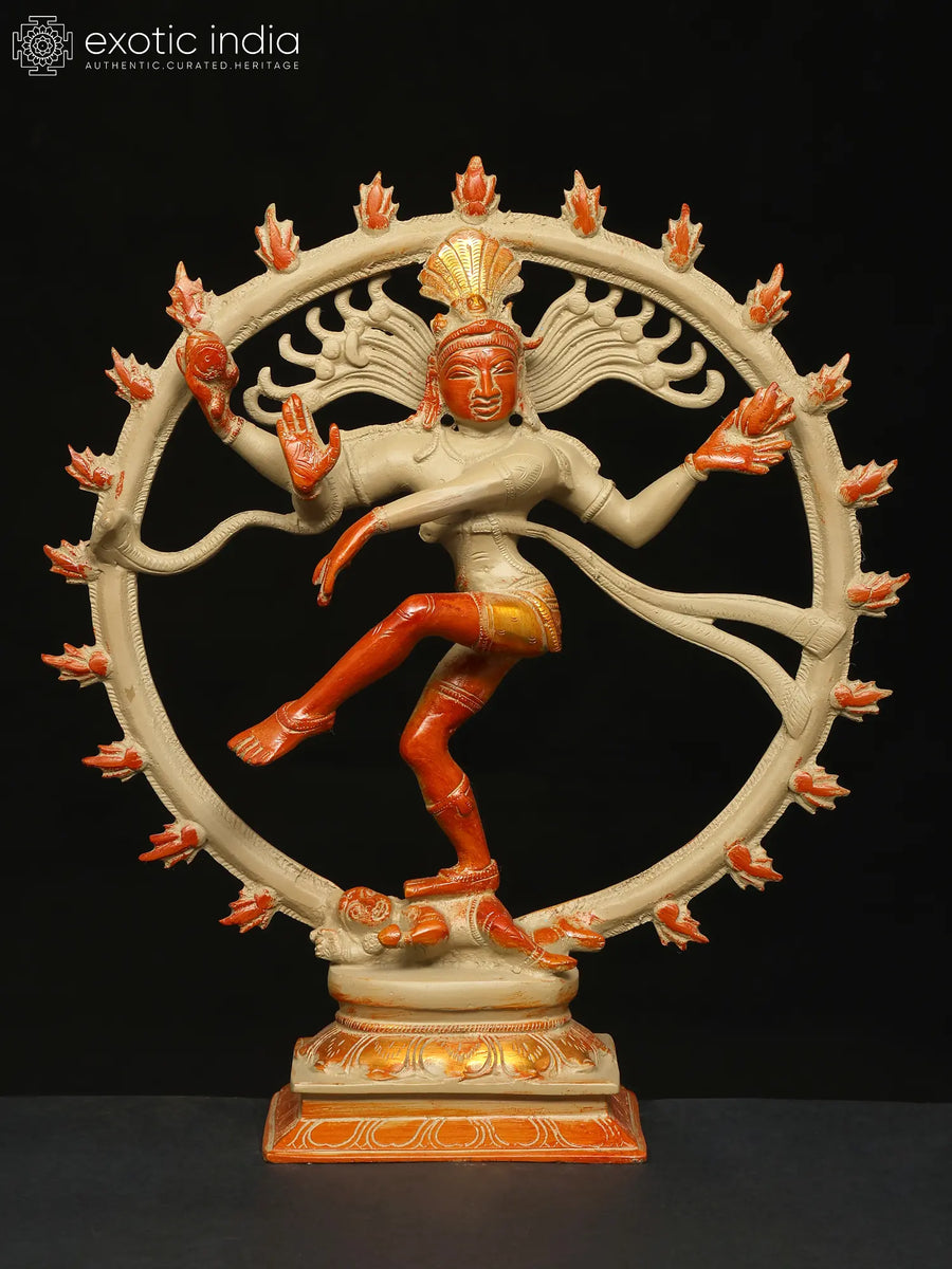 11" Handmade Nataraja Brass Statue for Pooja