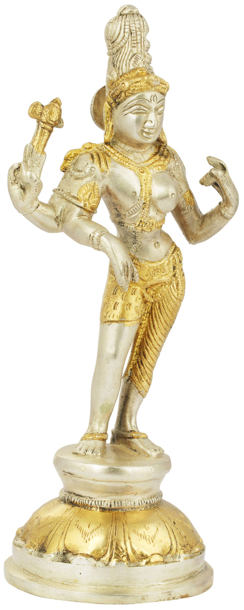 8" Ardhanarishvara In Brass | Shiva Parvati | Handmade | Made In India