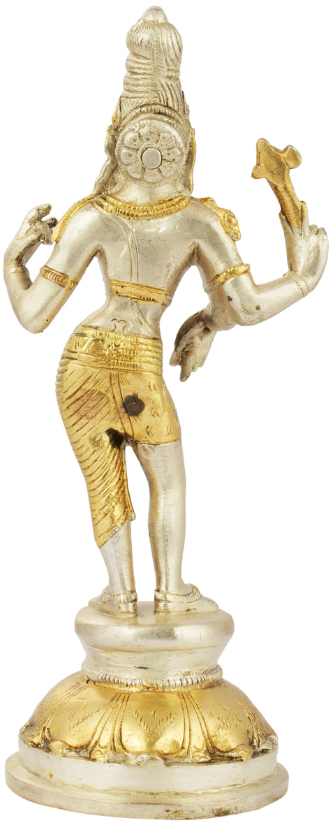 8" Ardhanarishvara In Brass | Shiva Parvati | Handmade | Made In India