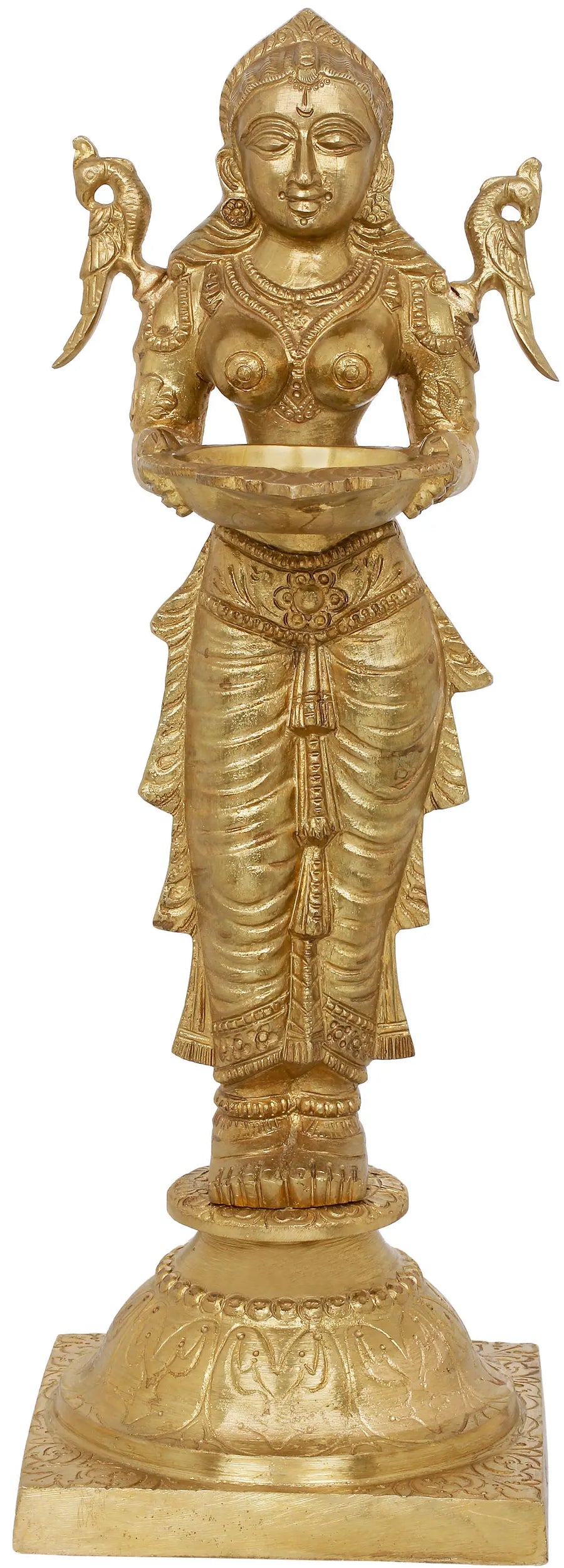 18" Deepalakshmi South Indian Brass Statue Handmade
