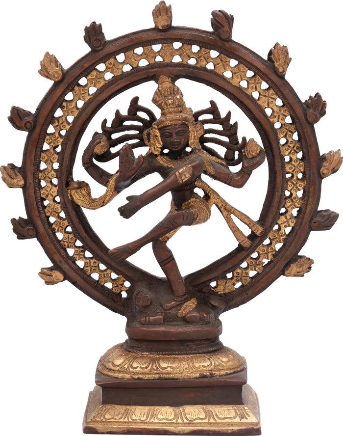 9" Nataraja Brass Sculpture | Handmade | Made in India