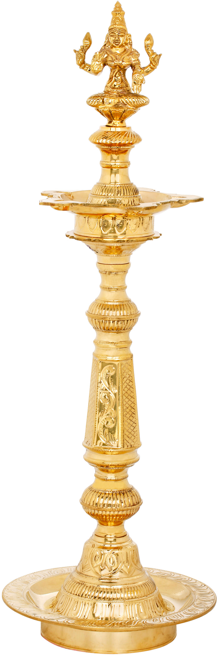 Goddess Lakshmi Lamp in Brass