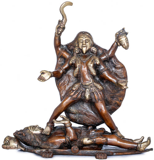 8" Kali Brass Statue Handmade