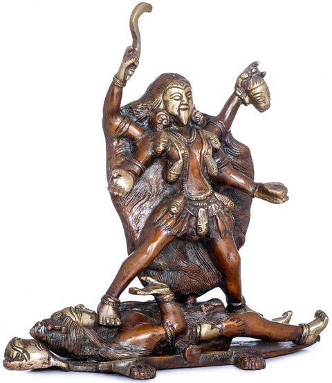 8" The Wrath of Kali In Brass | Handmade | Made In India