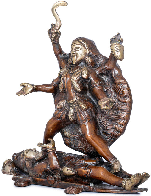 8" The Wrath of Kali In Brass | Handmade | Made In India