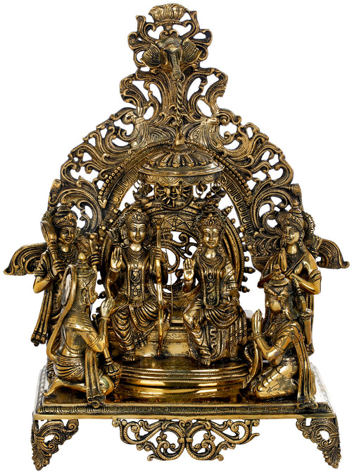23" Rama Durbar Brass Statue Handmade