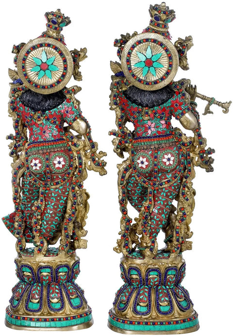29" Radha Krishna In Brass | Handmade | Made In India