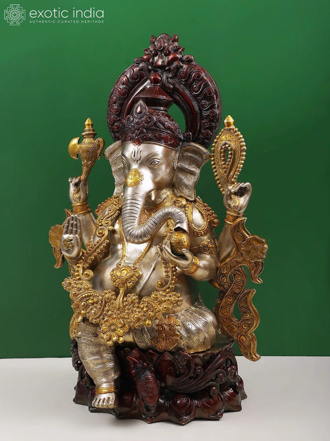 29" Glamour of Lord Ganesha Brass Sculpture | Handmade