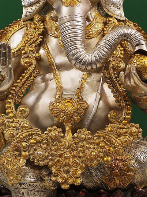 29" Glamour of Lord Ganesha Brass Sculpture | Handmade