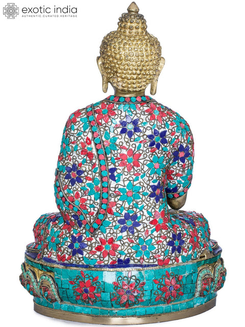 16" Lord Buddha in Preaching Gesture - Tibetan Buddhist In Brass | Handmade | Made In India