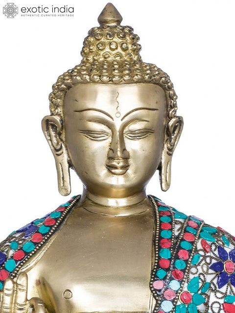 16" Lord Buddha in Preaching Gesture - Tibetan Buddhist In Brass | Handmade | Made In India