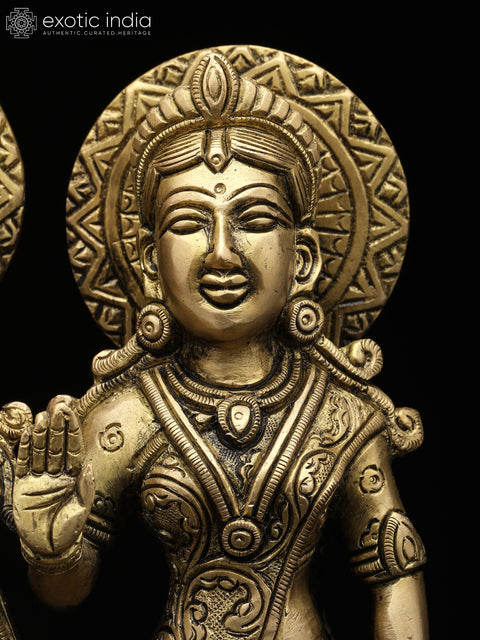 10" Radha Krishna In Brass | Handmade | Made In India