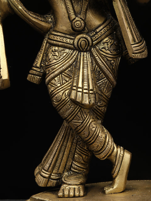 10" Radha Krishna In Brass | Handmade | Made In India