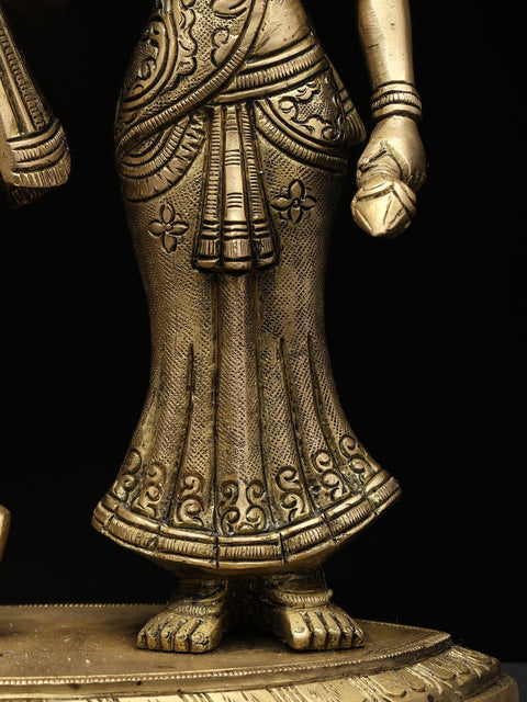 10" Radha Krishna In Brass | Handmade | Made In India