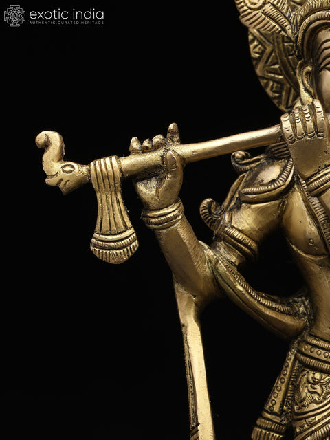 10" Radha Krishna In Brass | Handmade | Made In India
