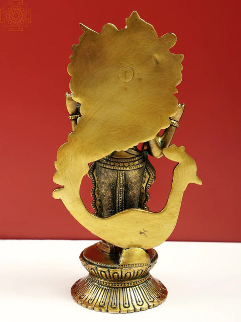 9" Karttikeya - Warrior Son of Shiva in Brass | Handmade | Made In India