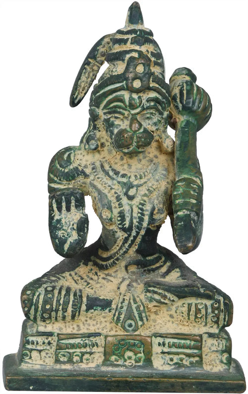 2" Handmade Brass Lord Hanuman Statue for Home Pooja