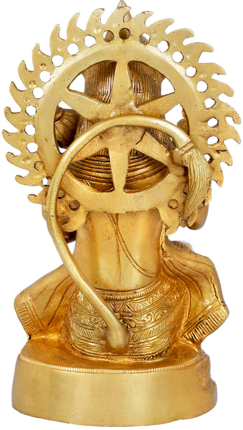 9" Hanuman ji in Abhaya Mudra In Brass | Handmade | Made In India