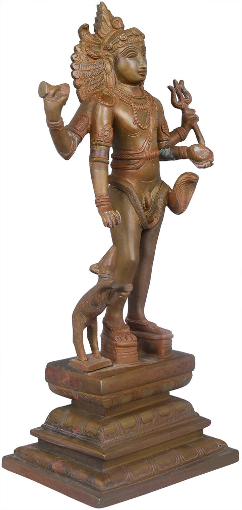 14" Bhikshasthana Shiva In Brass | Handmade | Made In India