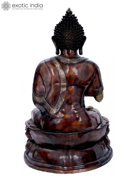 Large Size Preaching Buddha Seated on Double Lotus -Tibetan Buddhist