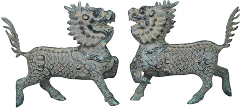 Pair of Tibetan Buddhist Temple Lions